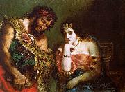 Cleopatra and the Peasant, Eugene Delacroix